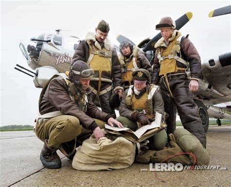 The flight crew of a B-17 Flying Fortress