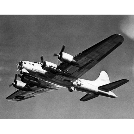 A B-17 Flying Fortress taking off during World War II