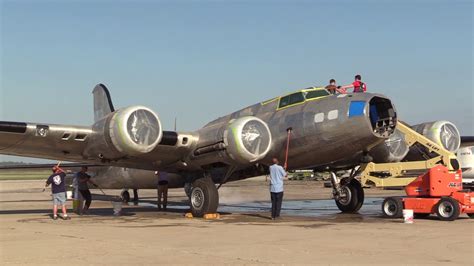 Restoration work on a B-17 Flying Fortress