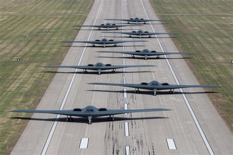 B-2 Spirit Stealth Bomber Formation