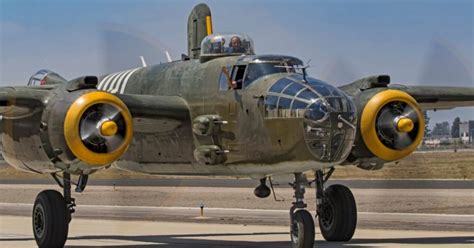 B-25 Mitchell Bomber Takeoff