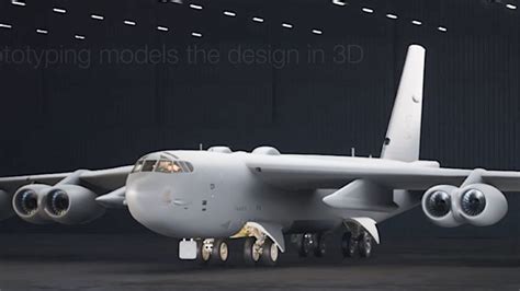 Concept art of B-52 with futuristic design elements