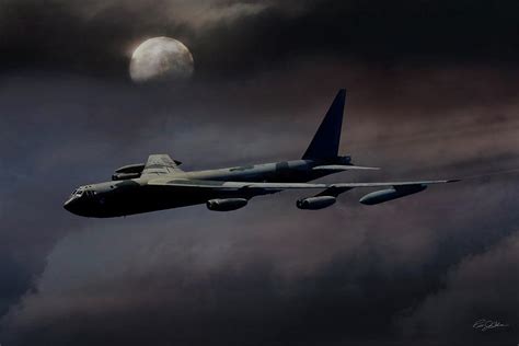 B-52 Stratofortress at night