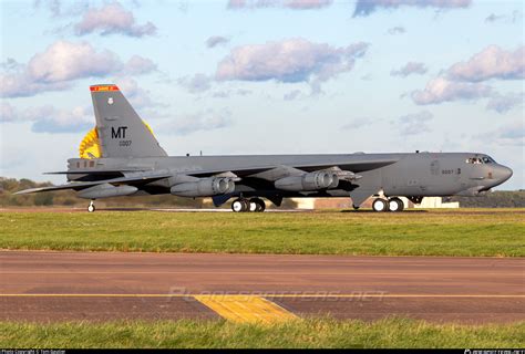 B-52H Stratofortress aircraft on the runway