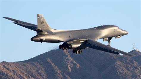 B-1B Lancer flying at high altitude