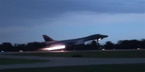 B-1B Lancer at night