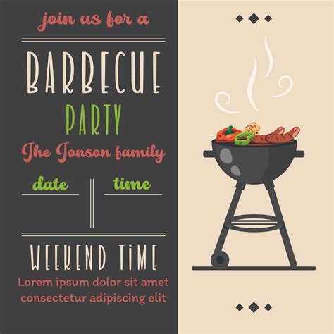 BBQ Invitation Template Design