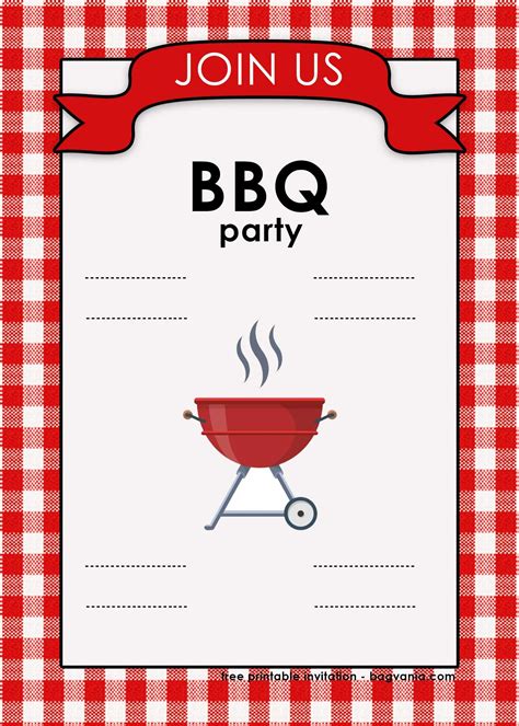 BBQ Invitation Template Design Free