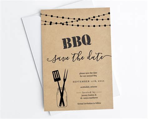 BBQ Save The Date Templates