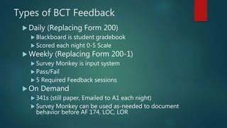 Feedback and Iteration for BCT Success