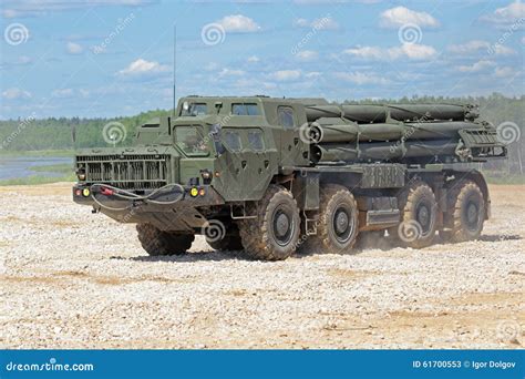 BM-30 Smerch rockets being fired