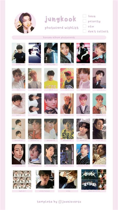 BTS Era-Based Photocard Templates