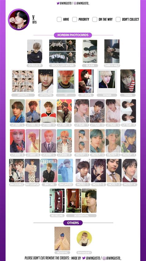 BTS Photocard Template