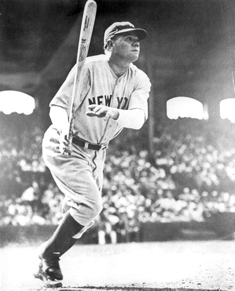 Babe Ruth playing baseball