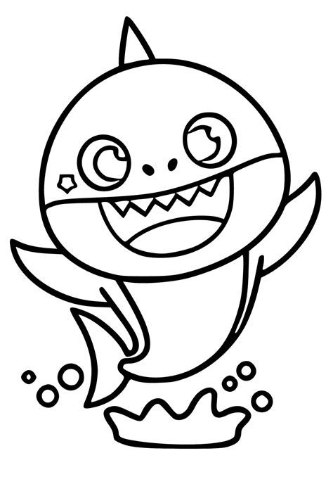 Baby Shark Coloring Pages for Kids