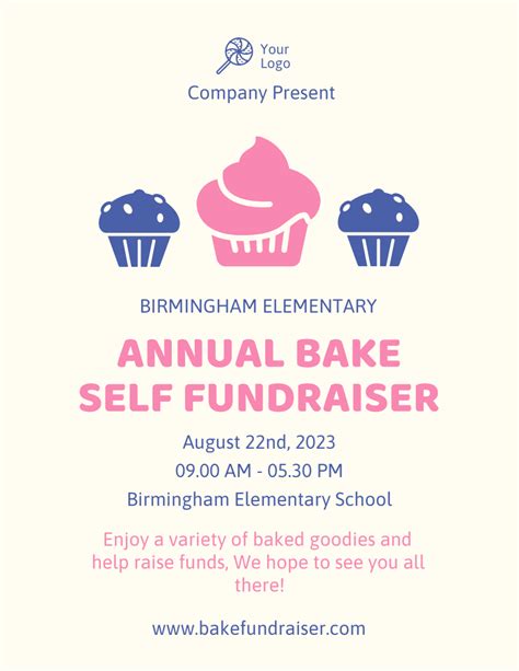 Bake Sale Flyer with Icons