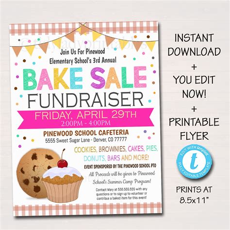 Bake Sale Flyer with Photo