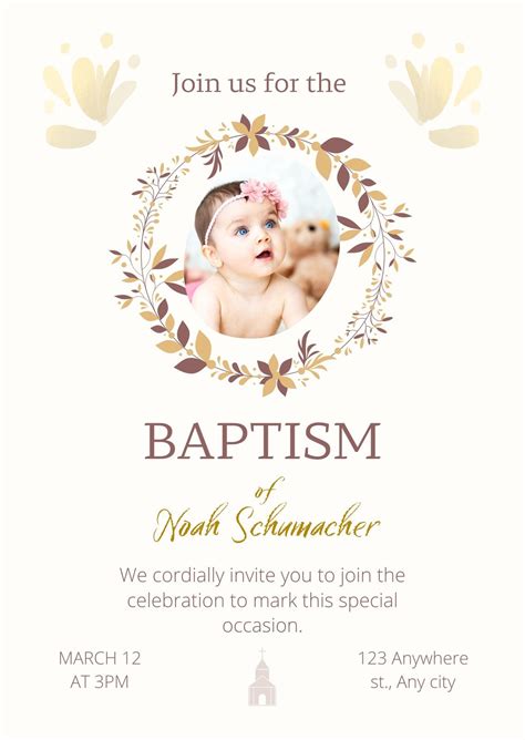 Baptism Invitation Templates PDF