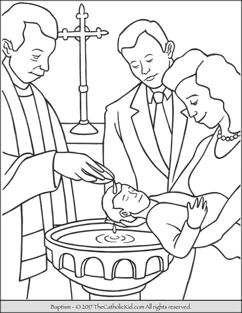 Baptism Printable Coloring Page