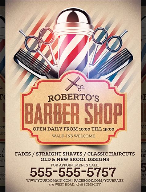 Best Barber Shop Flyer Templates For Instant Downloads