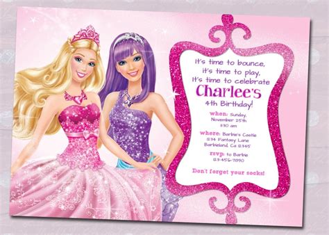 Barbie Birthday Party Invitation Template