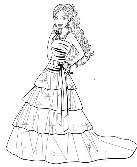 Barbie Fashion Coloring Page