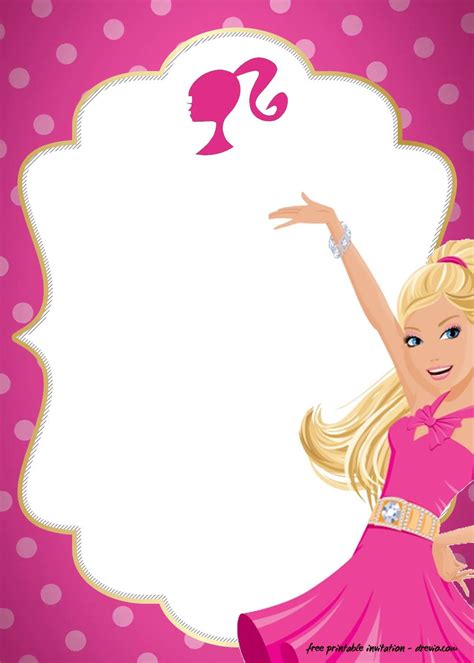 Barbie Invitation Template Design 10