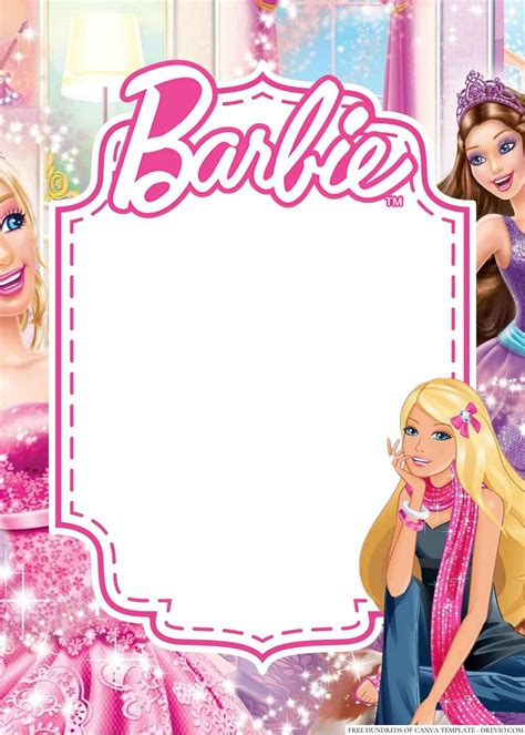 Barbie Invitation Template Design 3