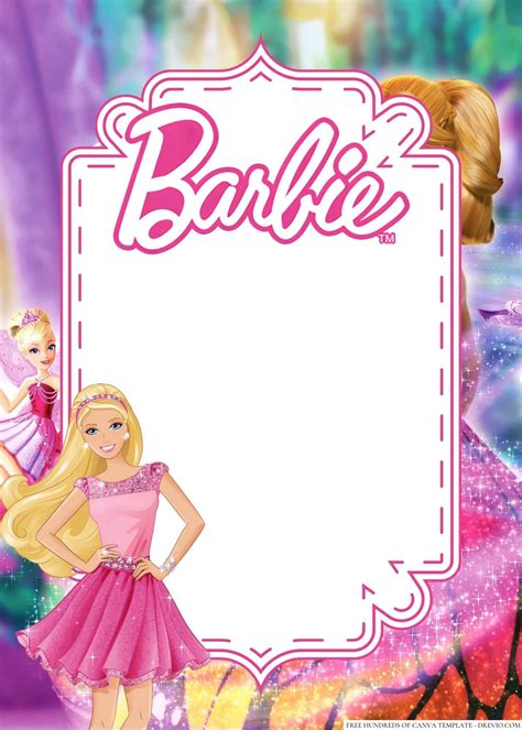 Barbie Invitation Template Design 7