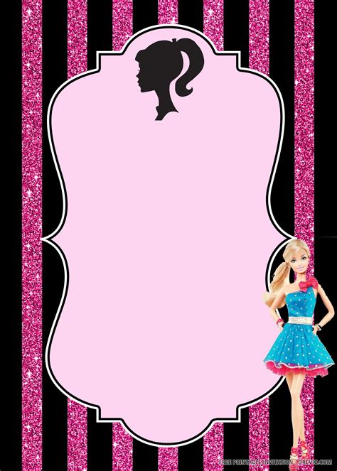 Barbie Invitation Template Designs