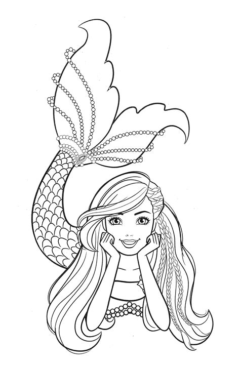 Barbie Mermaid Coloring Page