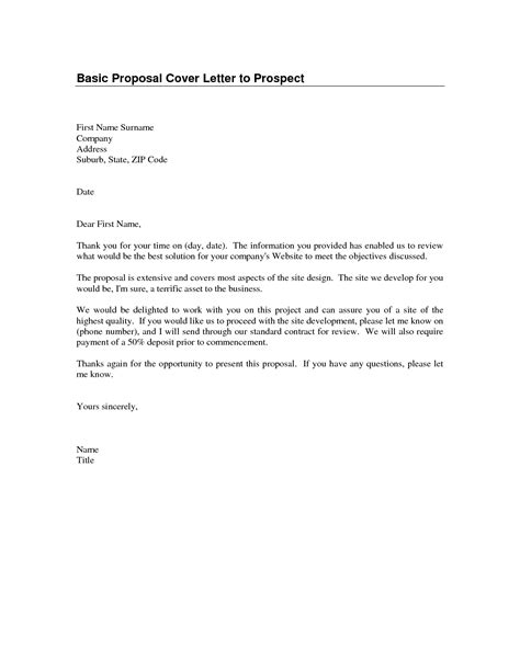 Basic Cover Letter Template