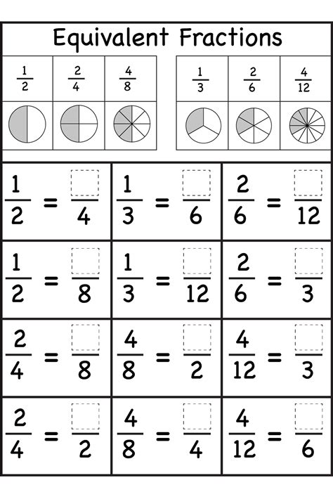 Basic Fractions Worksheet