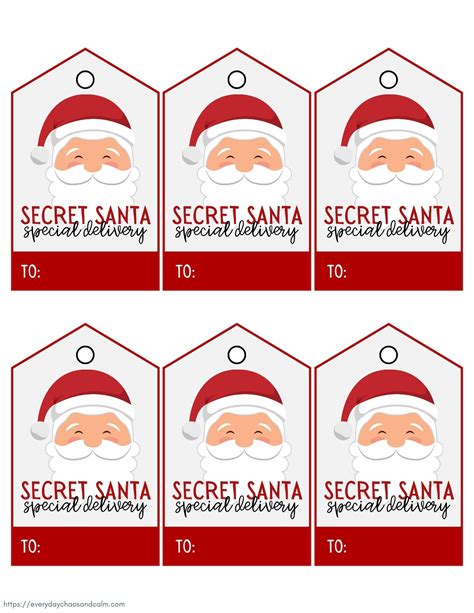 Basic Secret Santa Template Example