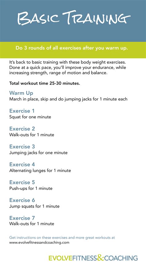 Basic Training Workout