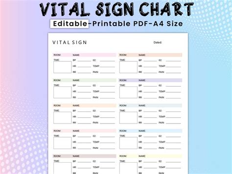 Basic Vitals Sheet Printable