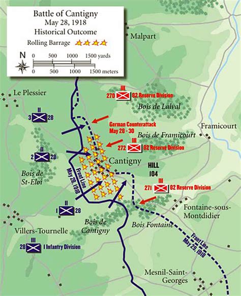 Battle of Cantigny map