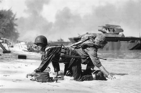 Marines in action during the Battle of Saipan