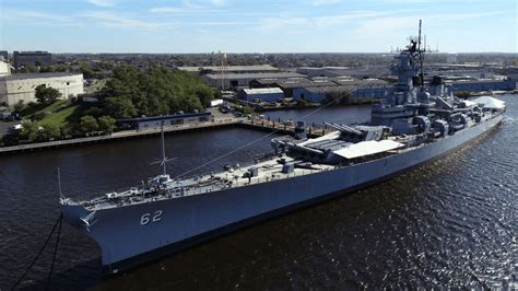 Battleship New Jersey in dry dock