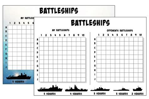 Battleship game for adults ship templates