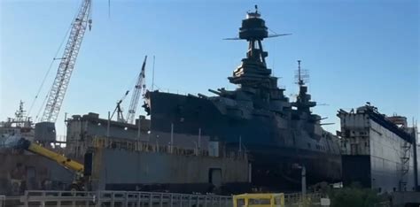 Self-guided tours of the Battleship New Jersey during dry docking