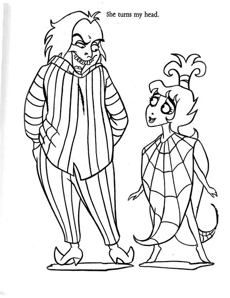 Beetlejuice bio-exorcism coloring page