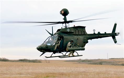 Bell OH-58 Kiowa Warrior helicopter in flight