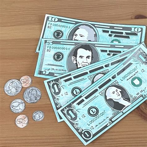 Benefits of fake money printables for kids