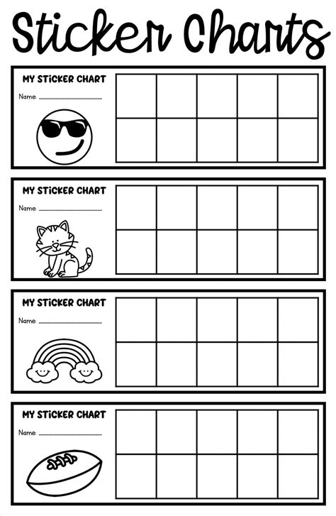 Benefits of free sticker charts