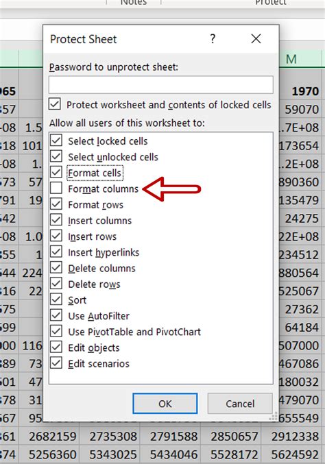 Benefits of Locking Column Sizes in Excel