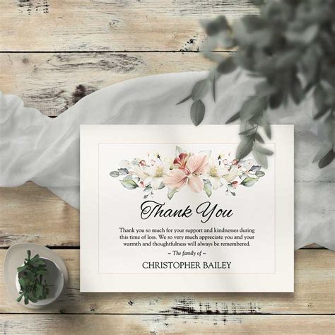 Bereavement Thank You Card