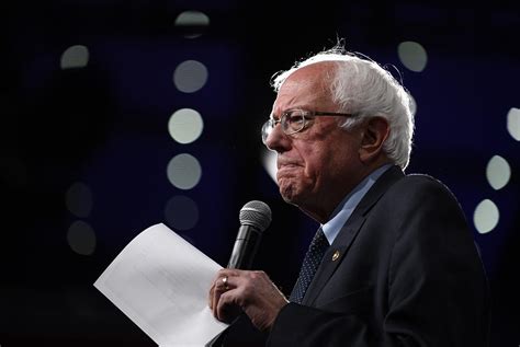 Bernie Sanders speaking at a climate change rally