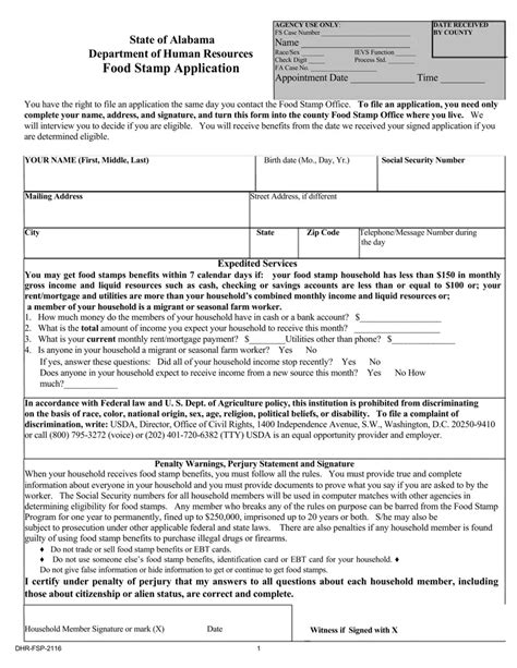 Bessemer Alabama Food Stamp Application Process