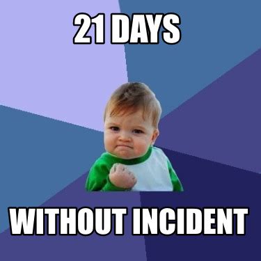 Best Days Without Incident Memes